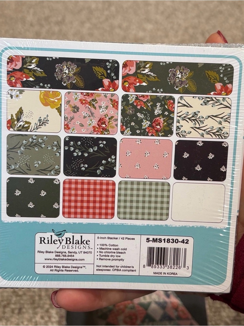 Missouri Star Chenille Star Pillow Kit in Teal and Pink - Picture 2 of 2